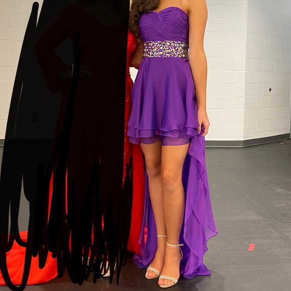 Alyce B’Dazzled Collection Purple Hi Low - Picture 1 of 2